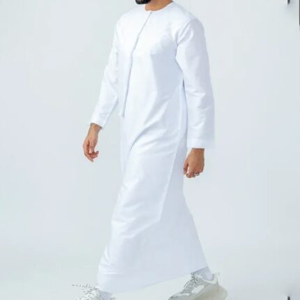 White Emirati Style Thobe